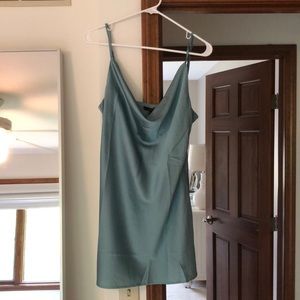 Forever 21 teal satin dress